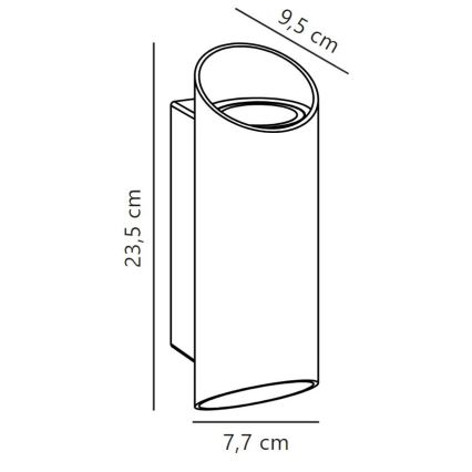 Nordlux - Venkovní nástěnné svítidlo NICO 2xGU10/35W/230V IP54 antracit