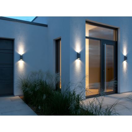 Nordlux - Venkovní nástěnné svítidlo NICO 2xGU10/35W/230V IP54 antracit