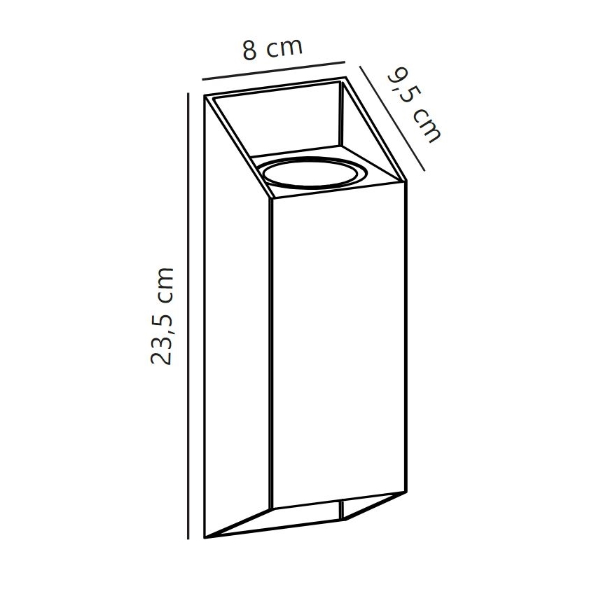 Nordlux - Venkovní nástěnné svítidlo NICO 2xGU10/35W/230V IP54 antracit