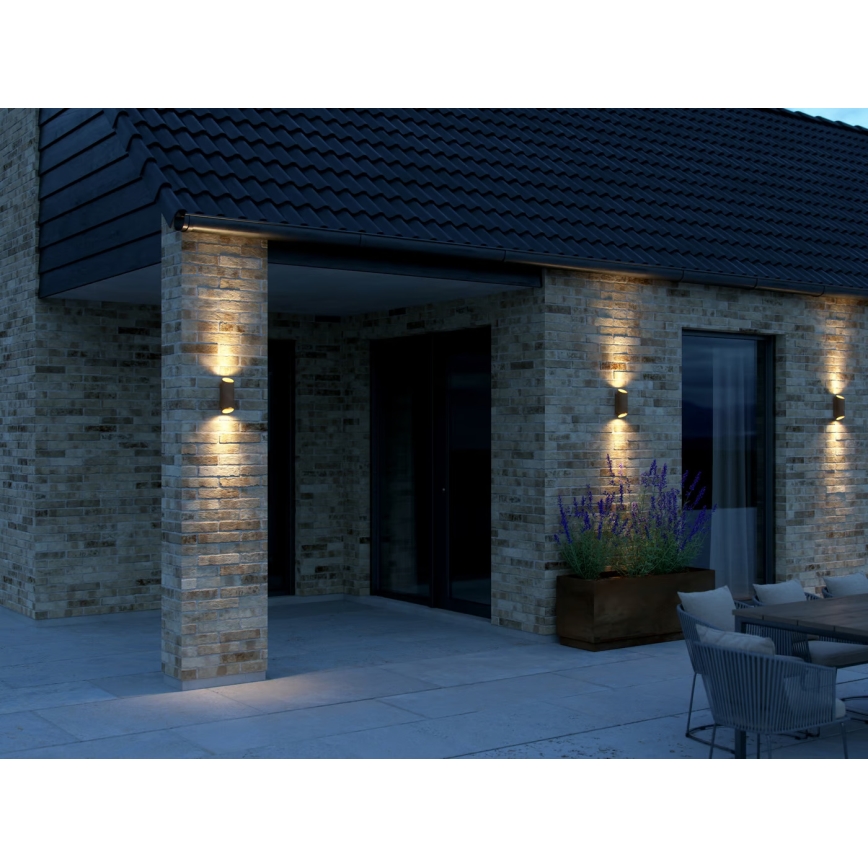 Nordlux - Venkovní nástěnné svítidlo NICO 2xGU10/35W/230V IP54 hnědá