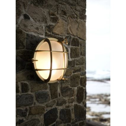 Nordlux - Venkovní nástěnné svítidlo POLPERRO 1xE27/12,5W/230V IP64 mosaz