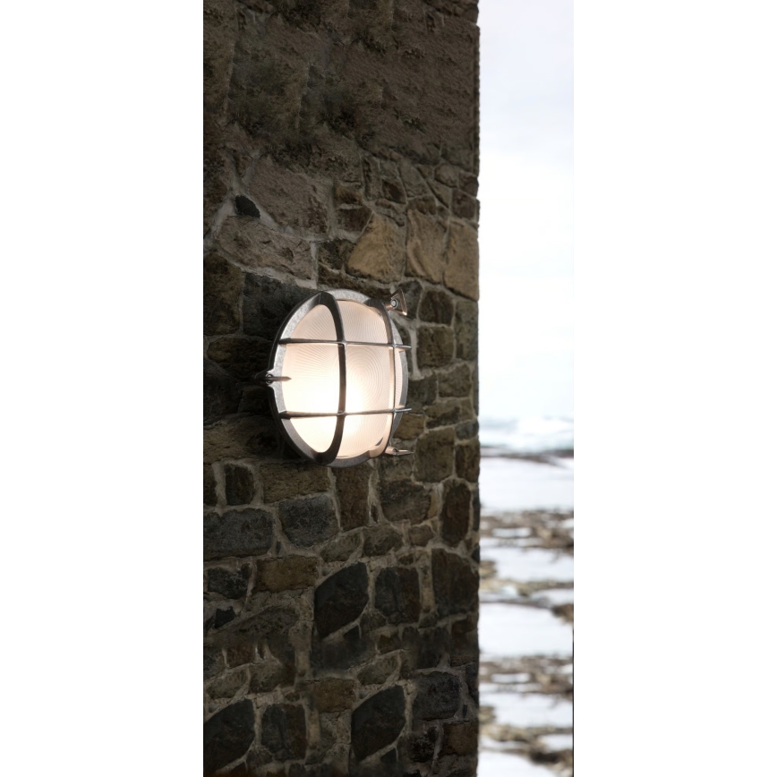 Nordlux - Venkovní nástěnné svítidlo POLPERRO 1xE27/12,5W/230V IP64 šedá