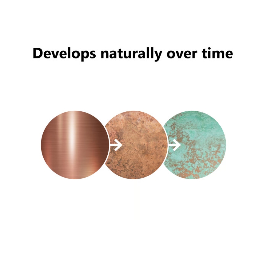 Nordlux - Venkovní nástěnné svítidlo se senzorem BLOKHUS 1xE27/60W/230V IP54 měděná