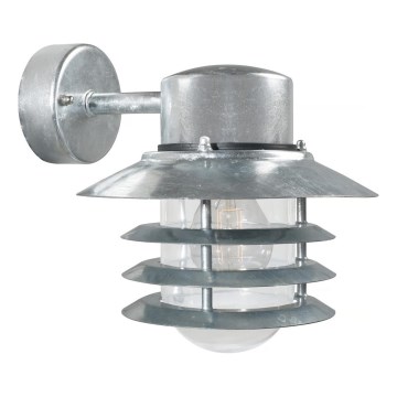 Nordlux - Venkovní nástěnné svítidlo VEJERS 1xE27/60W/230V IP54 stříbrná