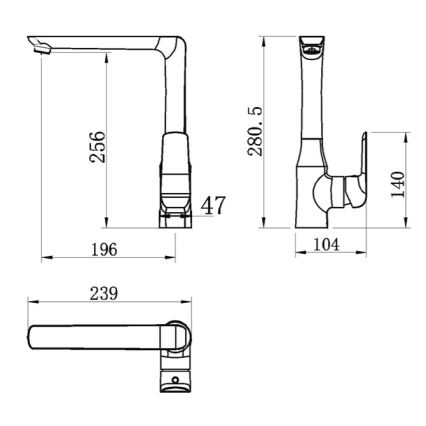 Novaservis - Dřezová baterie NOBLESS TINA lesklý chrom