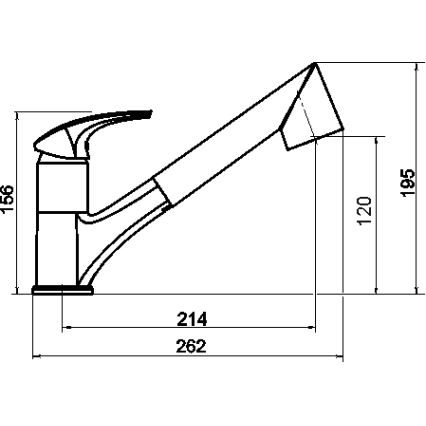 Novaservis - Dřezová baterie s vytahovací sprškou METALIA lesklý chrom