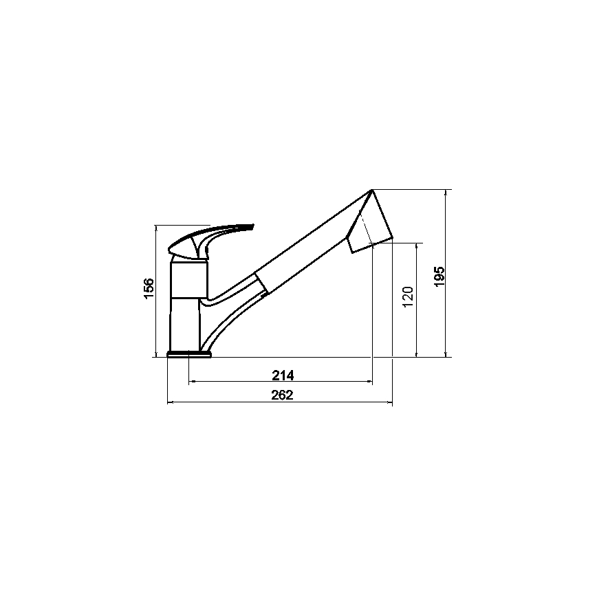 Novaservis - Dřezová baterie s vytahovací sprškou METALIA lesklý chrom