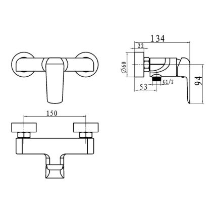 Novaservis - Sprchová baterie NOBLESS TINA lesklý chrom