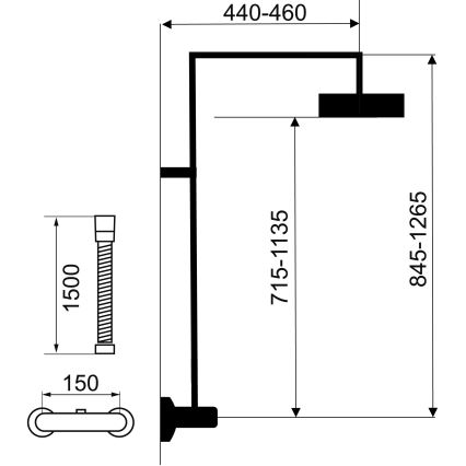 Novaservis - Sprchová sada s termostatickou baterií METALIA ECO lesklý chrom