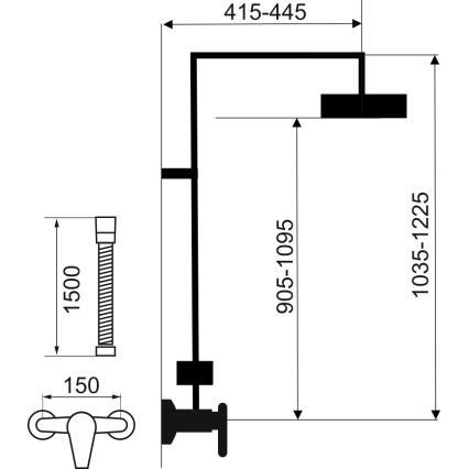 Novaservis - Sprchová sada s termostatickou baterií METALIA ECO lesklý chrom