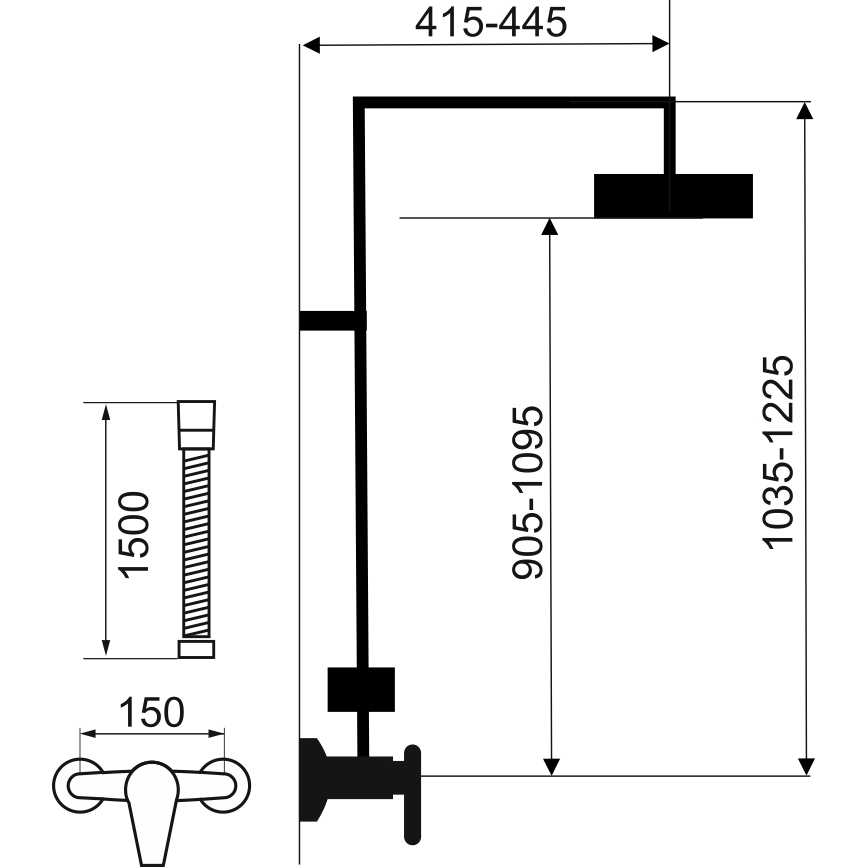 Novaservis - Sprchová sada s termostatickou baterií METALIA ECO lesklý chrom