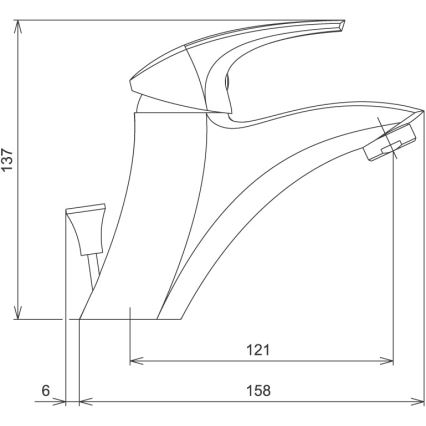 Novaservis - Umyvadlová baterie METALIA bílá
