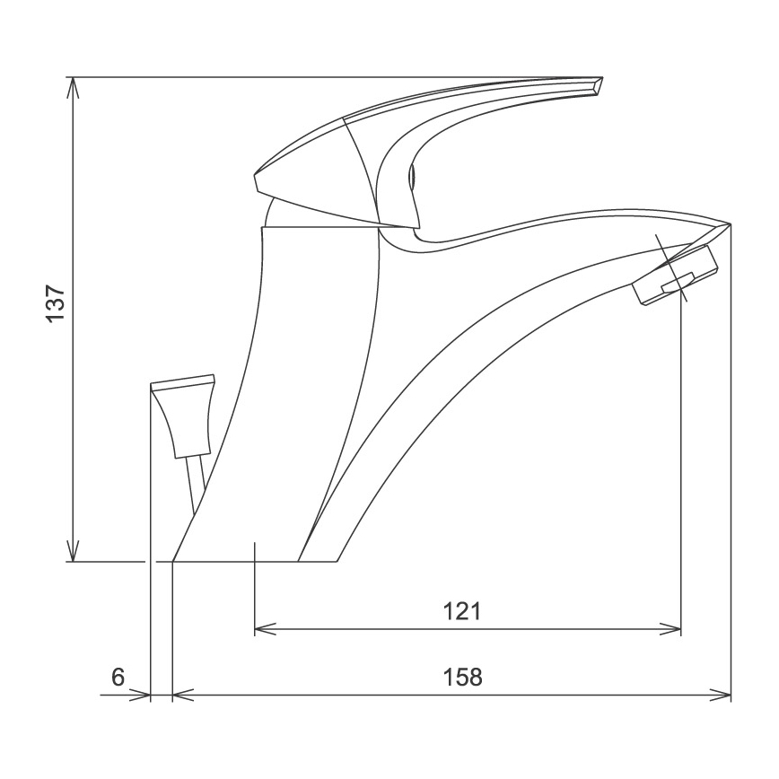 Novaservis - Umyvadlová baterie METALIA bílá
