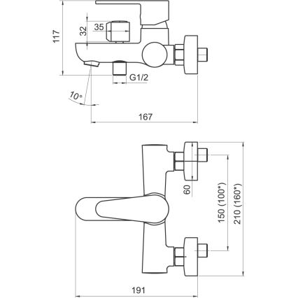 Novaservis - Vanová sada s baterií TITANIA FRESH ECO lesklý chrom