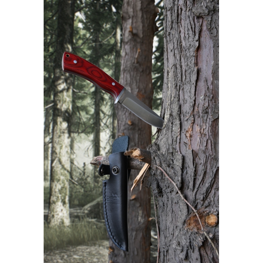 Nůž s koženým pouzdrem 21 cm