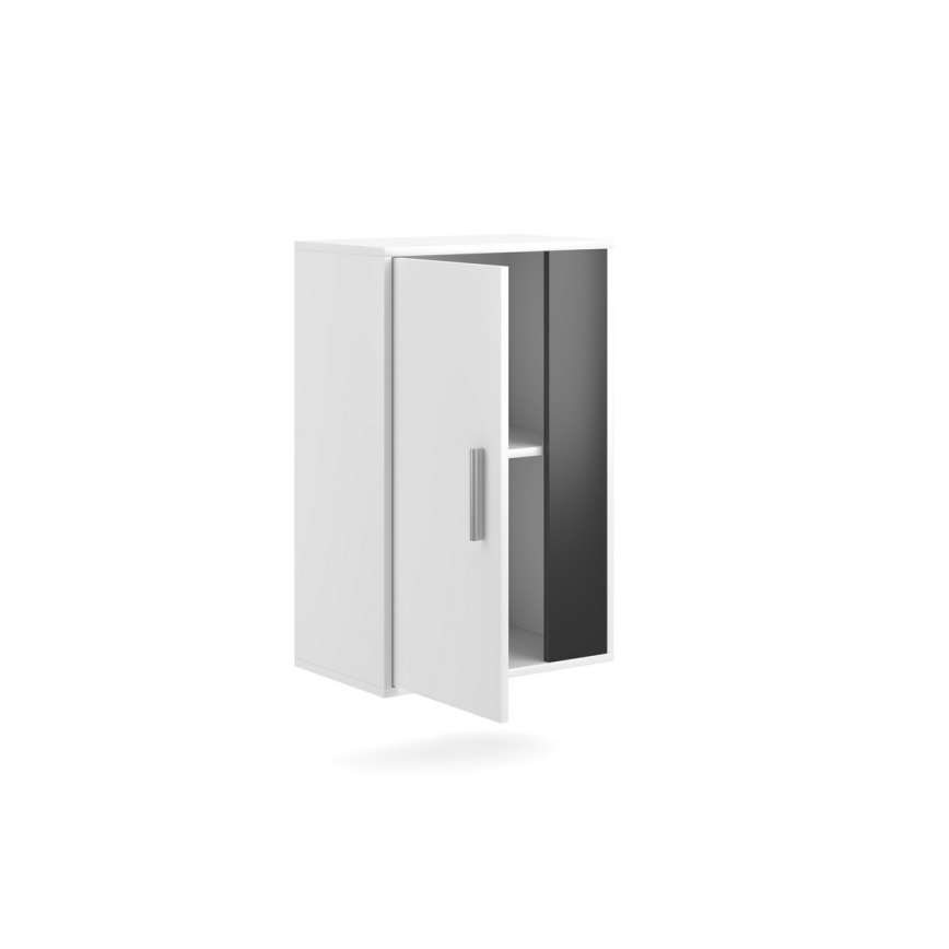 Obývací stěna BRICK 204x150x36 cm bílá/černá