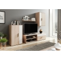 Obývací stěna BRICK 204x150x36 cm dub sonoma/bílá