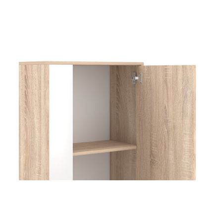 Obývací stěna BRICK 204x150x36 cm dub sonoma/bílá