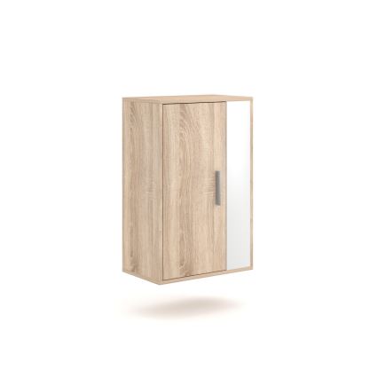 Obývací stěna BRICK 204x150x36 cm dub sonoma/bílá