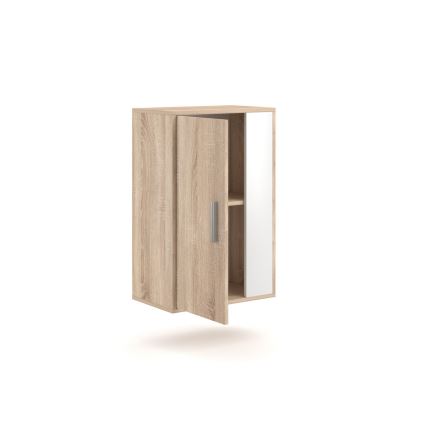 Obývací stěna BRICK 204x150x36 cm dub sonoma/bílá