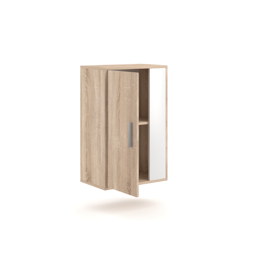 Obývací stěna BRICK 204x150x36 cm dub sonoma/bílá