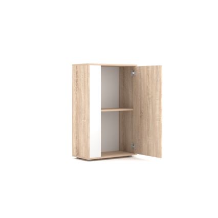 Obývací stěna BRICK 204x150x36 cm dub sonoma/bílá