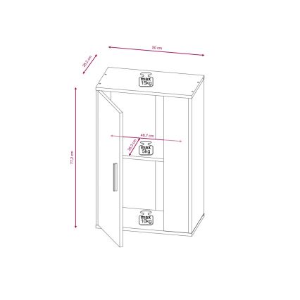 Obývací stěna BRICK 204x150x36 cm dub sonoma/bílá