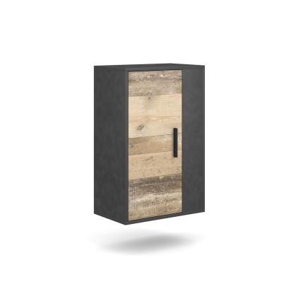 Obývací stěna BRICK 204x150x36 cm hnědá/černá