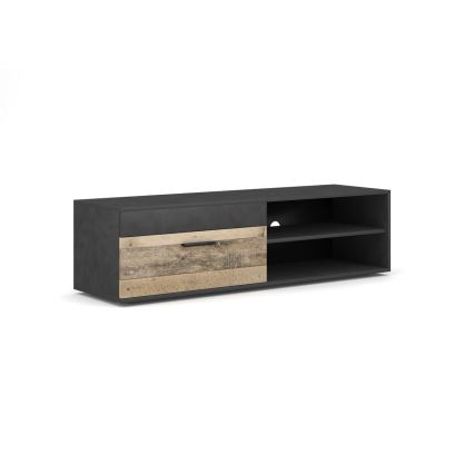 Obývací stěna BRICK 204x150x36 cm hnědá/černá
