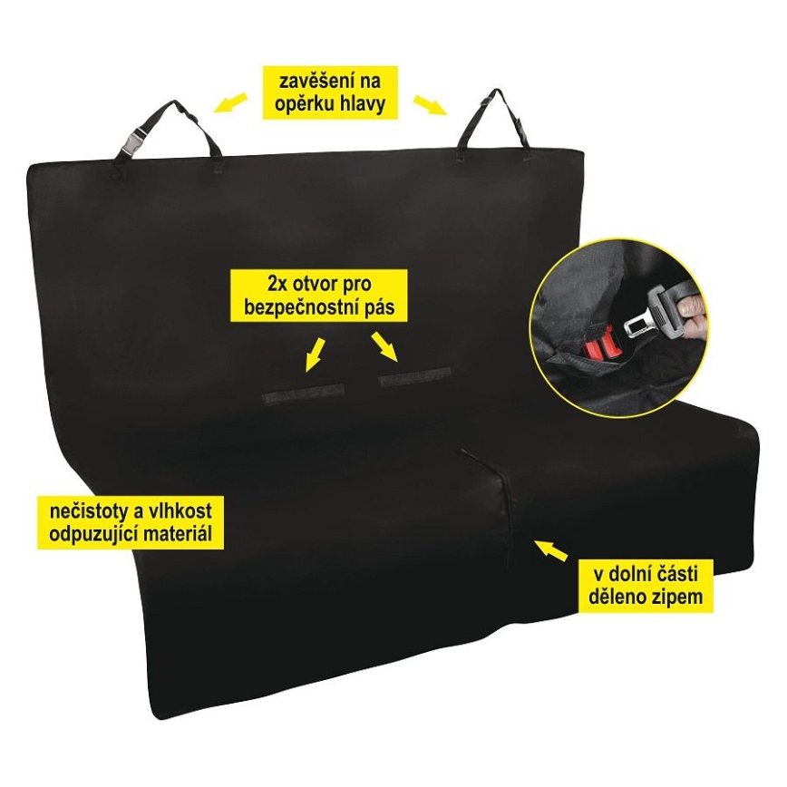 Ochranná deka do auta pro psa 140x140 cm
