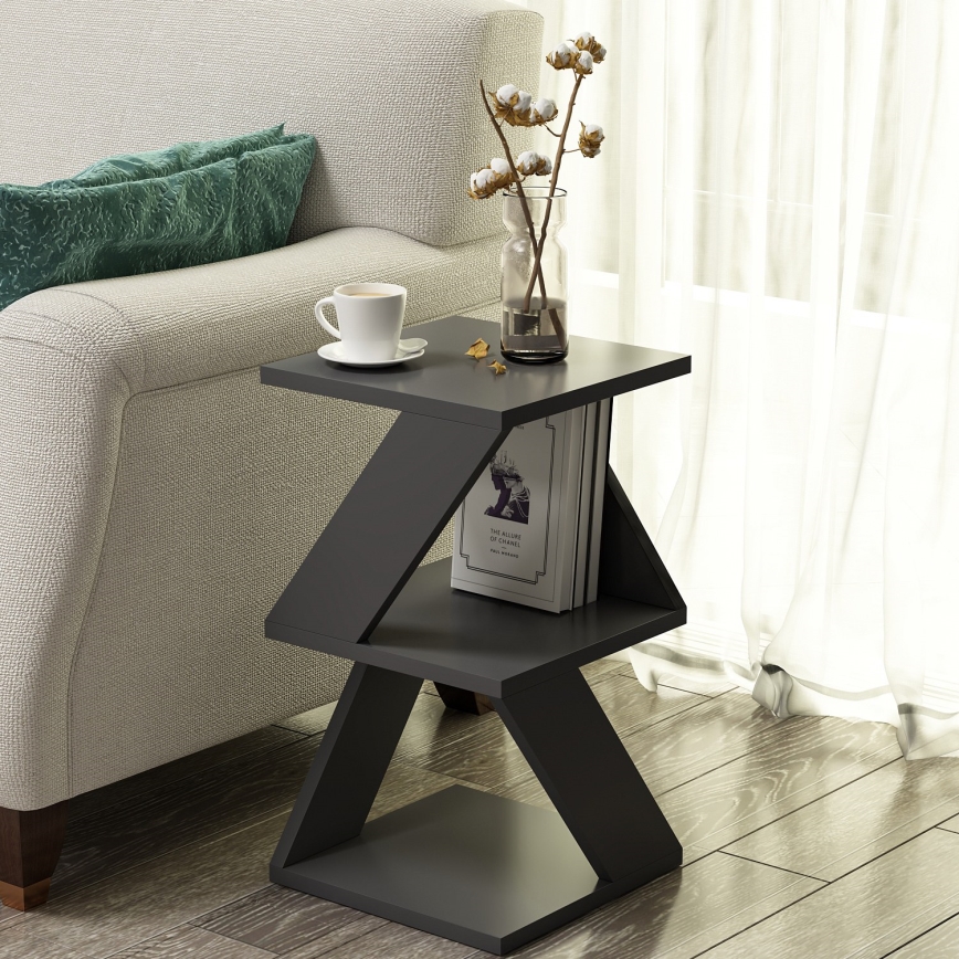 Odkládací stolek ALBENI 30x30 cm antracit