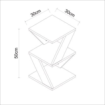 Odkládací stolek ALBENI 30x30 cm antracit