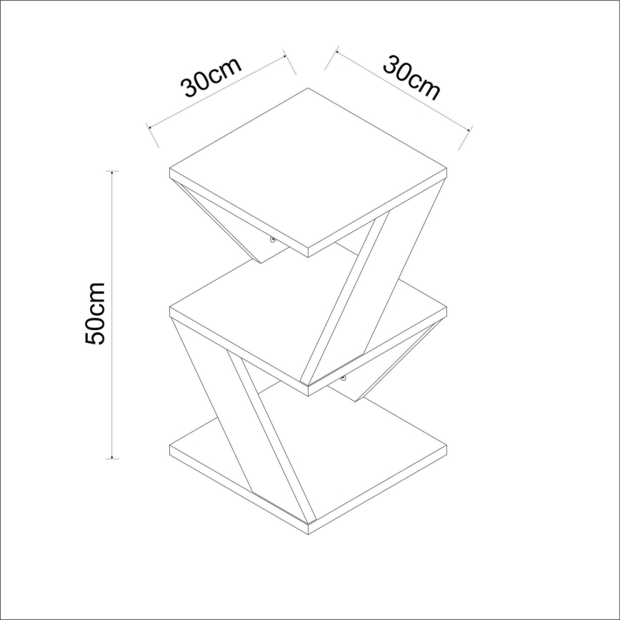 Odkládací stolek ALBENI 30x30 cm antracit