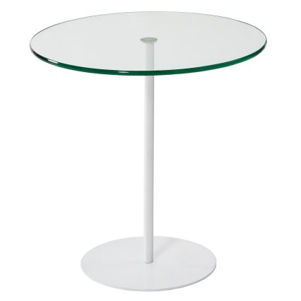 Odkládací stolek CHILL 50 cm bílá/čirá