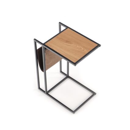 Odkládací stolek COMPACT 65x47 cm černá/hnědá