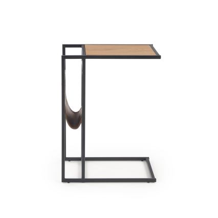 Odkládací stolek COMPACT 65x47 cm černá/hnědá