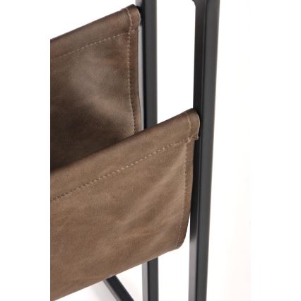 Odkládací stolek COMPACT 65x47 cm černá/hnědá