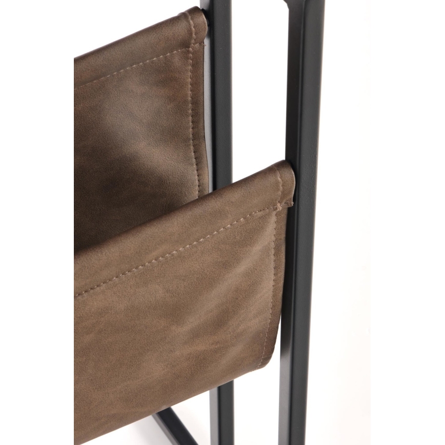 Odkládací stolek COMPACT 65x47 cm černá/hnědá