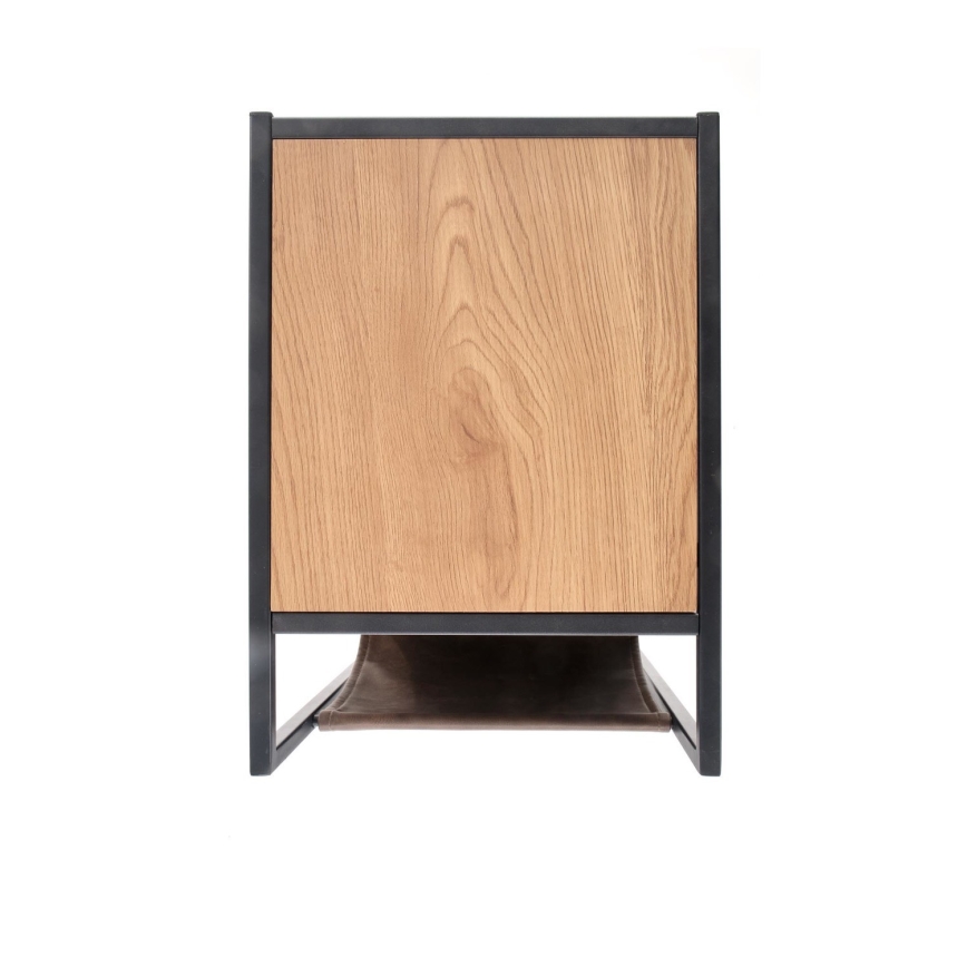 Odkládací stolek COMPACT 65x47 cm černá/hnědá