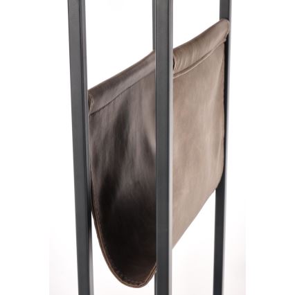 Odkládací stolek COMPACT 65x47 cm černá/hnědá