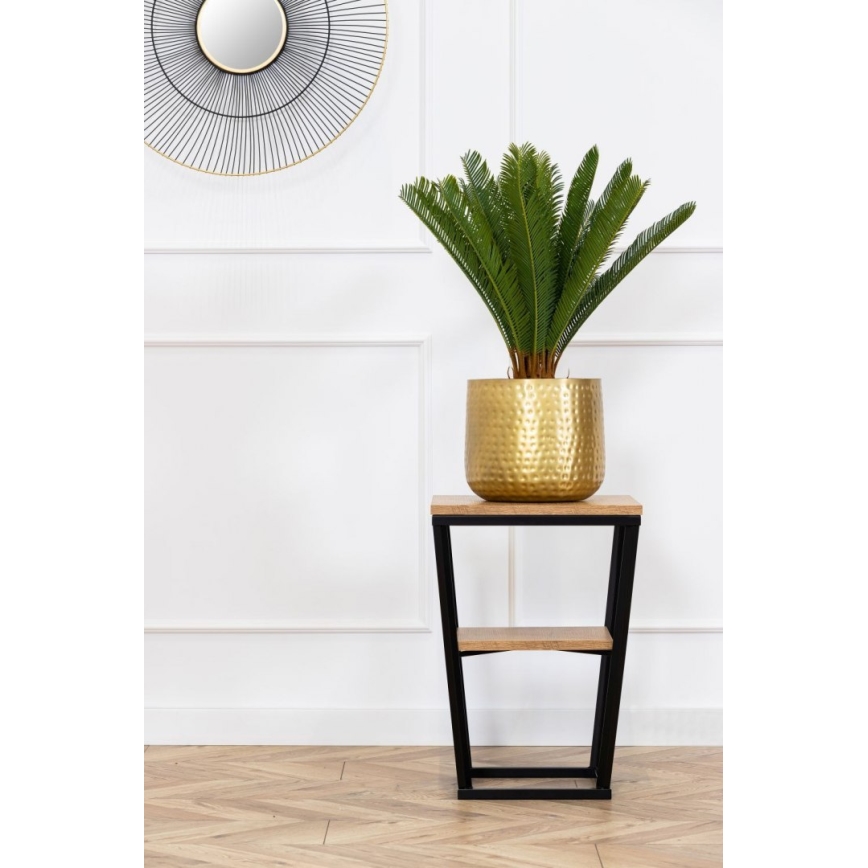 Odkládací stolek EXPAND 40x40 cm černá/hnědá