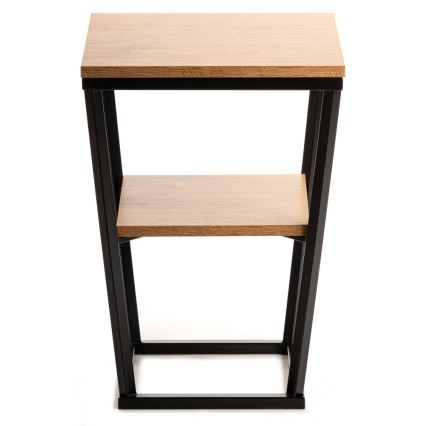 Odkládací stolek EXPAND 40x40 cm černá/hnědá