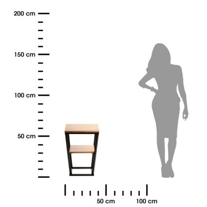 Odkládací stolek EXPAND 40x40 cm černá/hnědá