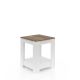 Odkládací stolek GRADO 61x50 cm bílá/hnědá