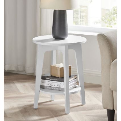 Odkládací stolek KAEL 40 cm bílá