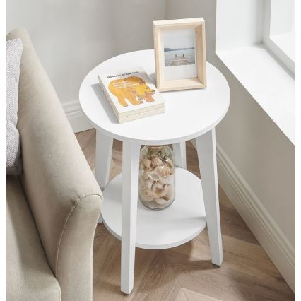 Odkládací stolek KAEL 40 cm bílá