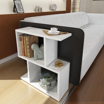 Odkládací stolek KARINUS 50x18 cm bílá