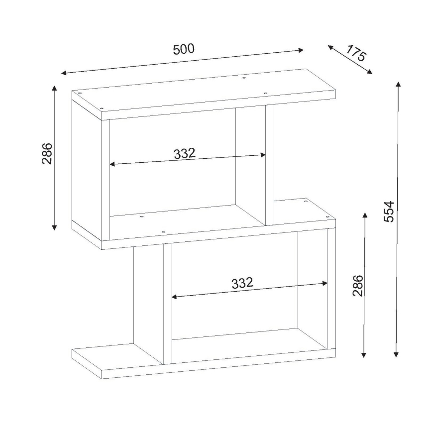 Odkládací stolek KARINUS 50x18 cm bílá