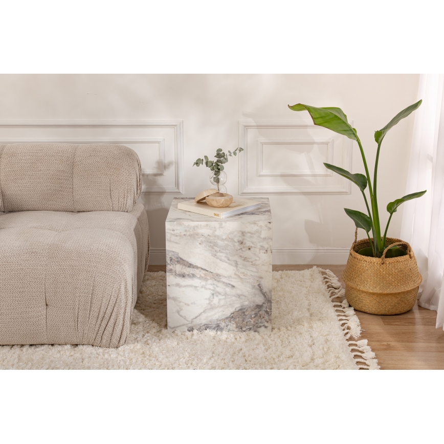 Odkládací stolek KUP 45x45 cm mramor