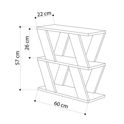 Odkládací stolek LAZENA 60x22 cm bílá